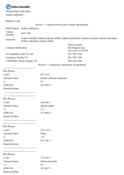 Chemical Product and Company Identification MSDS Name