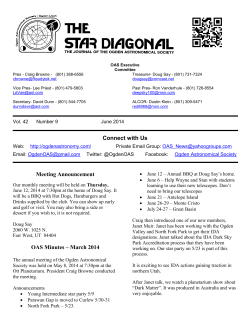 June 2014 Star Diagonal - Ogden Astronomical Society