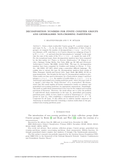 DECOMPOSITION NUMBERS FOR FINITE COXETER GROUPS