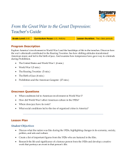 From the Great War to the Great Depression