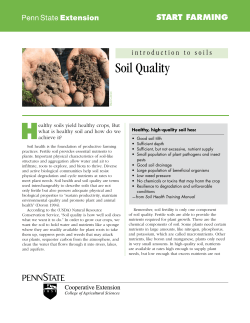 Soil Quality - Penn State Extension