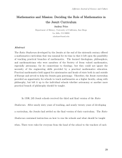 Mathematics and Mission: Deciding the Role of Mathematics in the