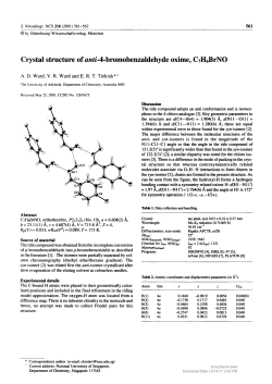 Crystal structure of anti`-4-bromobenzaldehyde oxime, C7H6BrNO