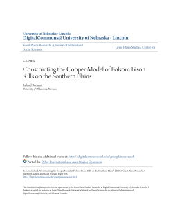 Constructing the Cooper Model of Folsom Bison Kills on the