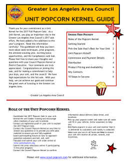 Popcorn Leader`s Guide - Greater Los Angeles Area Council