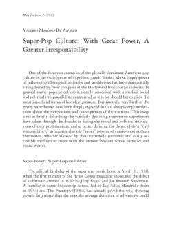Super-Pop Culture: With Great Power, A Greater Irresponsibility
