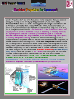 Electric Propulsion (EP) is a form of advanced rocket propulsion that