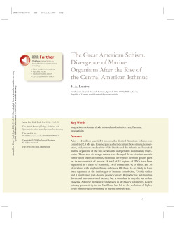 The Great American Schism: Divergence of Marine Organisms After