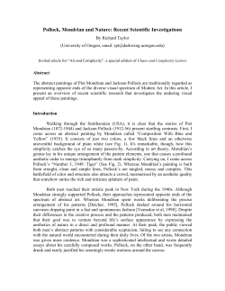 Pollock, Mondrian and Nature: Recent Scientific Investigations