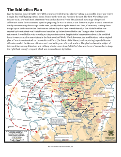 The Schlieffen Plan - Mr. Binet / FrontPage