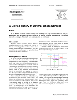 A Unified Theory of Booze Drinking