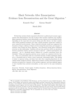 Black Networks After Emancipation
