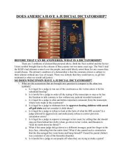 does america have a judicial dictatorship