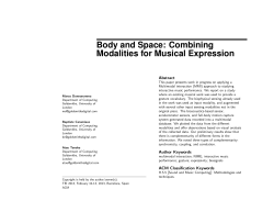 Body and Space: Combining Modalities for Musical Expression