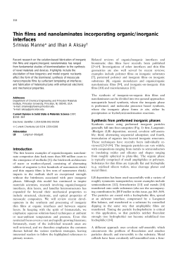 Thin films and nanolaminates incorporating organic/inorganic