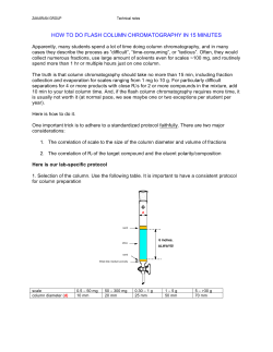 HOW TO DO FLASH COLUMN CHROMATOGRAPHY IN 15 MINUTES