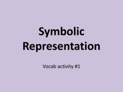 Symbolic Representation