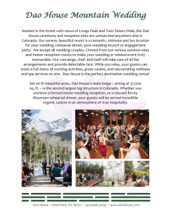 Dao House Wedding Package