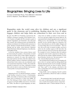 Biographies: Bringing Lives to Life