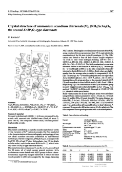 Crystal structure of ammonium scandium diarsenate (V),(NH4