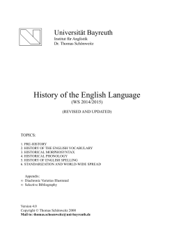 History Of The English Language - Uni