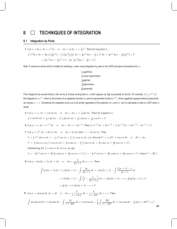 8 TECHNIQUES OF INTEGRATION