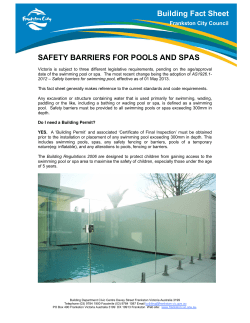Building Services - Fact Sheet - Safety fencing for pools and spas