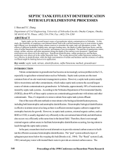 septic tank effluent denitrification with sulfur