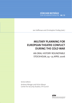 military planning for european theatre conflict during the cold war