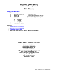 Logan County Bed Bug Task Force Collaborative Bed Bug Protocol