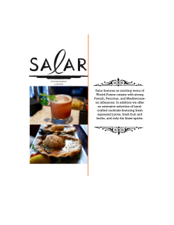 Salar features an exciting menu of World