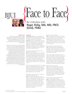 An interview with Roger Kirby, MA, MD, FRCS (Urol), FEBU