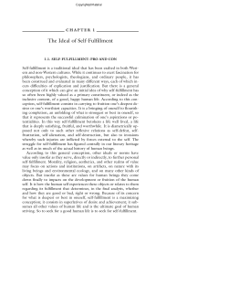 The Ideal of Self-Fulfillment