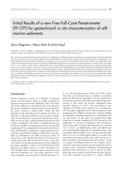 Initial Results of a new Free Fall-Cone Penetrometer (FF