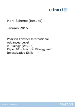 Mark Scheme (Results) January 2016 - Edexcel