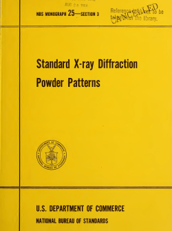 Standard x-ray diffraction powder patterns
