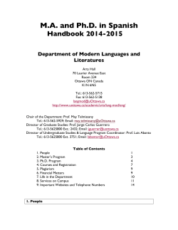 Spanish Student Handbook