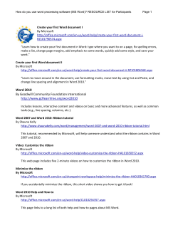 How do you use word processing software (MS Word)