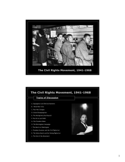 The Civil Rights Movement, 1941-1968