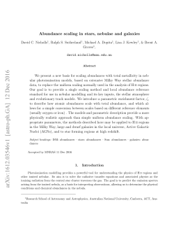 Abundance scaling in stars, nebulae and galaxies