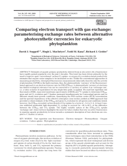 Comparing electron transport with gas exchange: parameterising