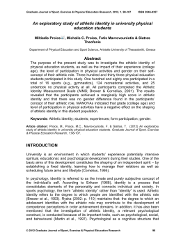 An exploratory study of athletic identity in university physical