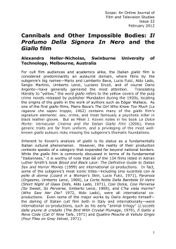 Cannibals and Other Impossible Bodies: Il Profumo Della Signora In