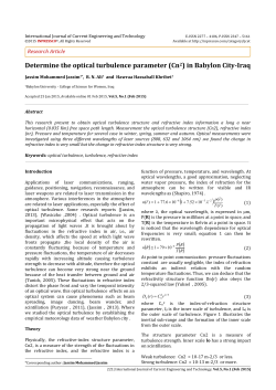 Determine the optical turbulence parameter (Cn2) in Babylon City-Iraq