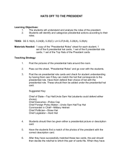 HATS OFF TO THE PRESIDENT