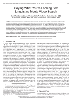 Saying What You`re Looking For: Linguistics Meets Video Search