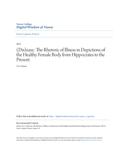 The Rhetoric of Illness in Depictions of the Healthy Female Body