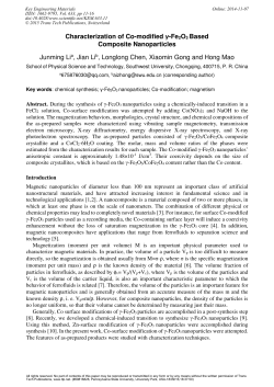 Characterization of Co-modified