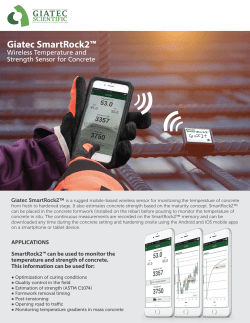 SmartRock2&trade; Brochure - Giatec Scientific Inc