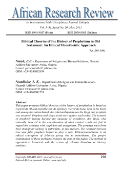 An Ethical Monotheistic Approach - international association of